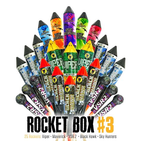 Professional Rocket Box 3 - 25 x 1.3G Firework Rockets — Epic Fireworks