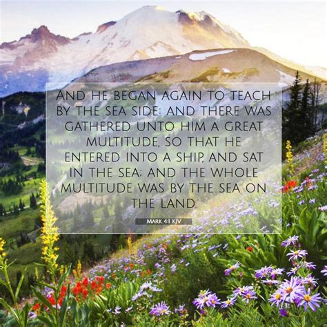 Mark 4:1 KJV Bible Verse Images