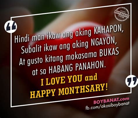 Romantic Tagalog Love Quotes for Him on Your Monthsary