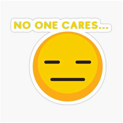 "No One Cares Emoji" Sticker for Sale by LyneSim | Redbubble