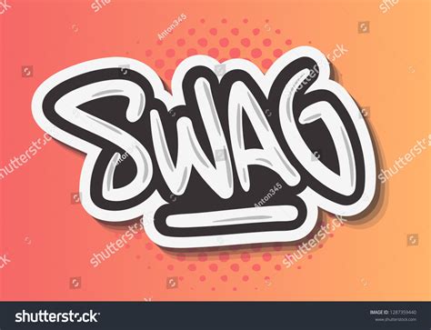 Swag Label Sign Logo Hand Drawn Stock Vector (Royalty Free) 1287359440 ...