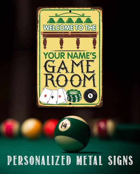 Personalized - Game Room Play Nice - Metal Sign - Lone Star Art