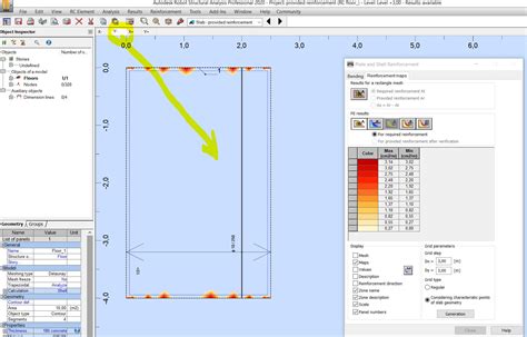 Incorrect presentation of provided reinforcement layers for RC slab in Robot Structural Analysis