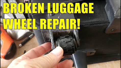 Broken luggage wheel repair - DIY - YouTube