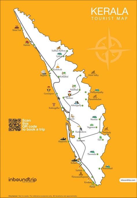 Kerala Tourist Map | Travel Guides & Tips