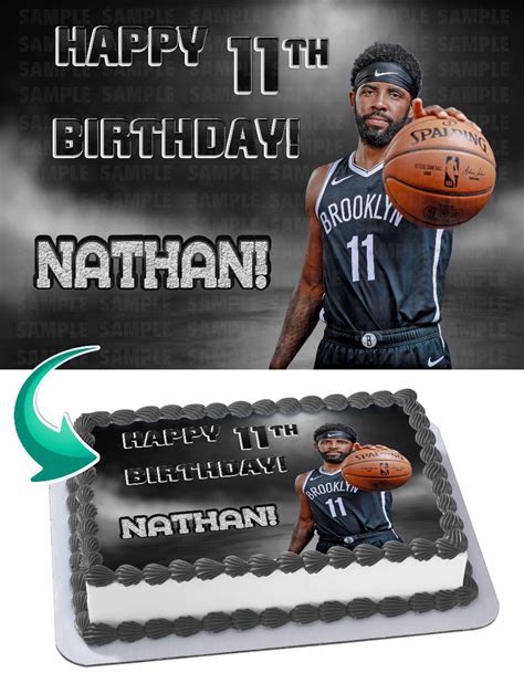 Kyrie Irving Brooklyn Nets Edible Cake Toppers – Ediblecakeimage