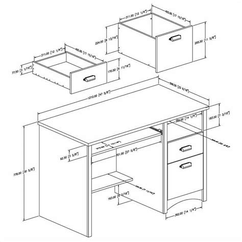 South Shore Gascony Collection Small Wood Computer Desk in Ebony - 7378070