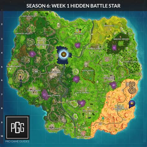 Fortnite Season 6 Hidden/Secret Battle Stars Locations (Hunting Party ...