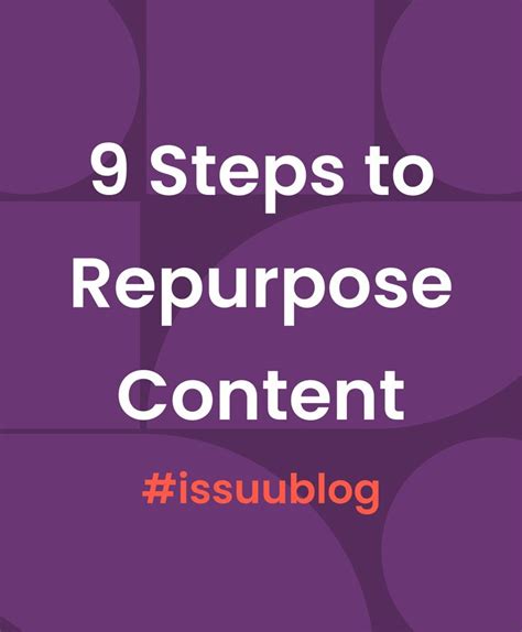 9 Steps to Repurpose Content | Repurposing content, Content, Repurposed