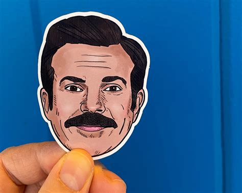 Ted Lasso Sticker Vinyl Hand-Drawn | Etsy