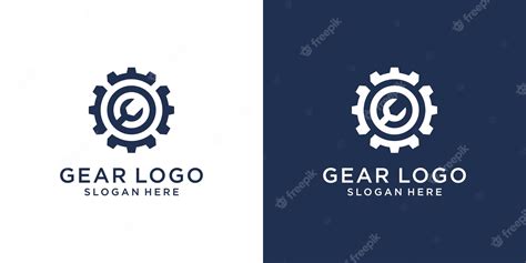 Premium Vector | Abstract mechanical gear logo design template