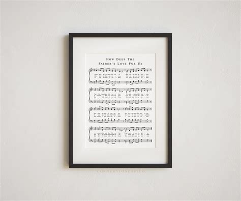 How Deep the Father's Love for Us Hymn Print / Hymn Wall - Etsy