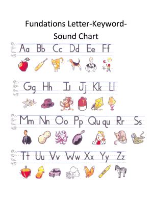 Fundations Letter-Keyword- Sound Chart - Fill and Sign Printable Template Online