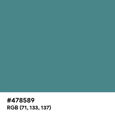 Teal (Pantone) color hex code is #478589