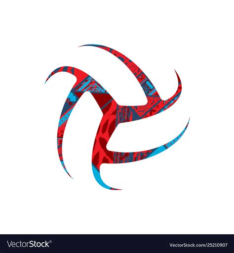 Boho abstract volleyball Royalty Free Vector Image