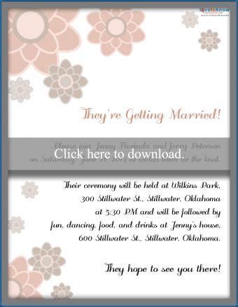 Invitation Wording for a Casual Wedding | LoveToKnow