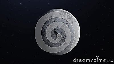 Eris Dwarf Planet Rotating in Its Own Orbit in the Outer Space. 3D ...