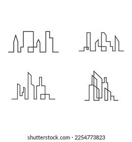 City Skyline Logo Modern City Skyline Stock Vector (Royalty Free ...