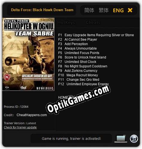 Delta Force: Black Hawk Down Team Sabre: Cheats, Trainer +12 ...