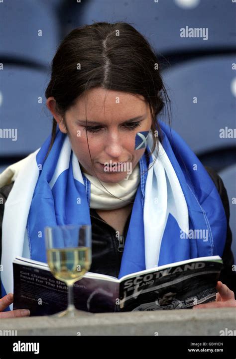 Face paint fan fans scottish irish flag reading programme hi-res stock ...