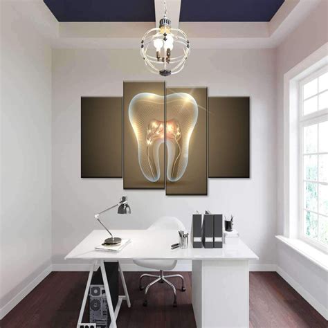 Pearly Whites Multi Panel Canvas Wall Art | ElephantStock | Dental office design interiors ...