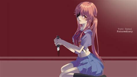 Wallpaper : illustration, anime girls, Mirai Nikki, Gasai Yuno, yandere, screenshot, mangaka ...