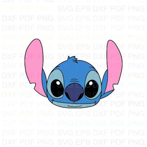 Stitch Face Lilo And Stitch Svg Dxf Eps Pdf Png Cricut | Etsy