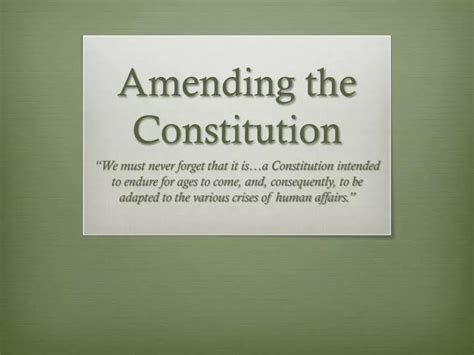 PPT - Amending the Constitution PowerPoint Presentation, free download - ID:2869992