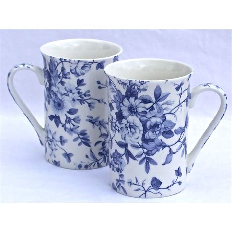 Fine English Bone China Mugs - Blue Flower Chintz @http://www.amazon ...