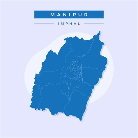 Premium Vector | National map of Manipur Manipur map vector ...