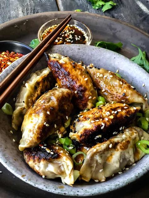 Vegan Potstickers with Maple Sesame Soy Sauce Recipe