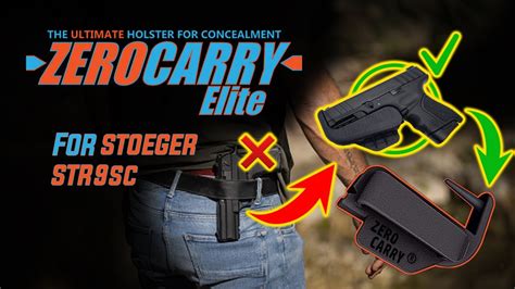 STOEGER STR-9SC IWB holster for concealed carry - ZERO CARRY ELITE - YouTube