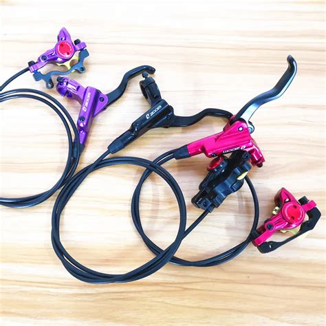 1 pair Bike Hydraulic Brake Kit 750/1350 mm MTB Bicycle Disc Brake Set ...