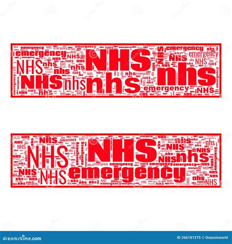 NHS Emergency Text Header Background Illustration Stock Illustration - Illustration of emergency ...