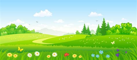 Animated Grass With Flowers