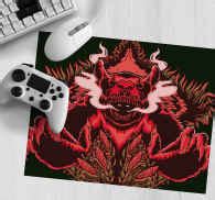 Red monster gaming mouse mat - TenStickers