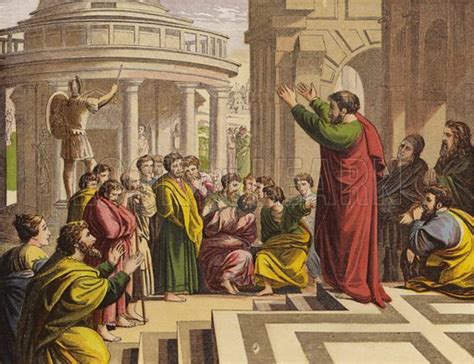 Paul preaching at Athens stock image | Look and Learn