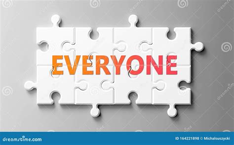 Everyone Complex Like A Puzzle - Pictured As Word Everyone On A Puzzle Pieces To Show That ...