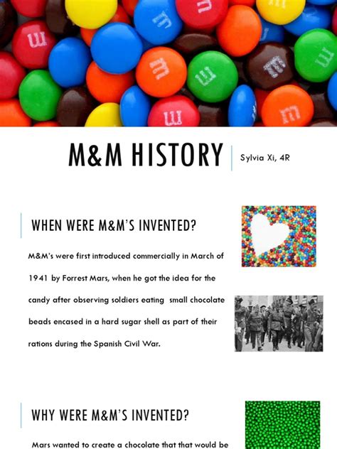 History of M&M Presentation | PDF | Chocolate Industry | Desserts