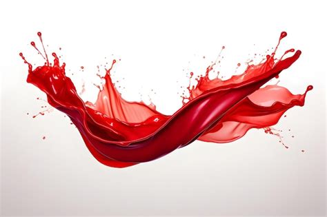 Premium AI Image | Photo red juice splash on white background generative ai