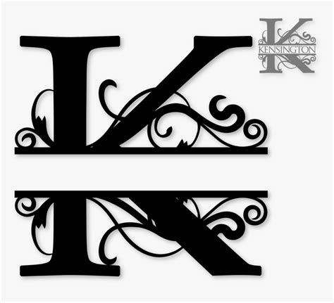 Split Monogram Letter K Svg Letter K Monogram Svg | Labb by AG