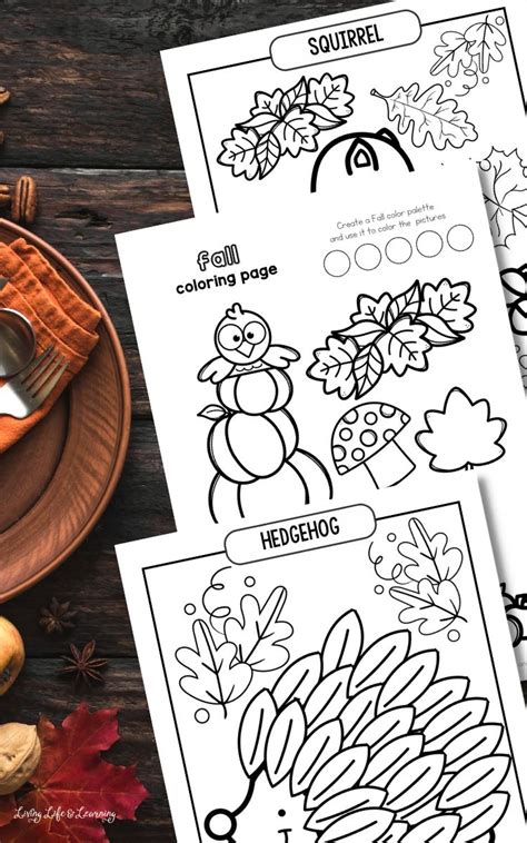 Fall Animals Coloring Pages