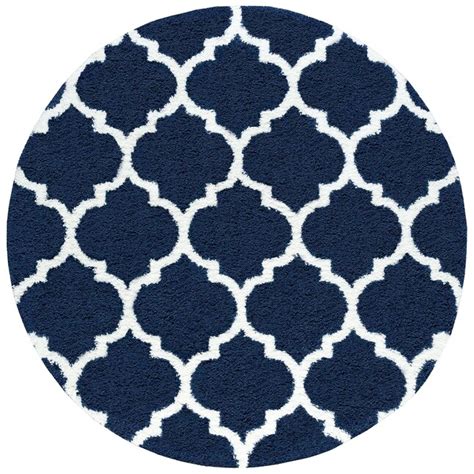 Tayse 6 X 6 Navy Round Indoor Area Rug in the Rugs department at Lowes.com