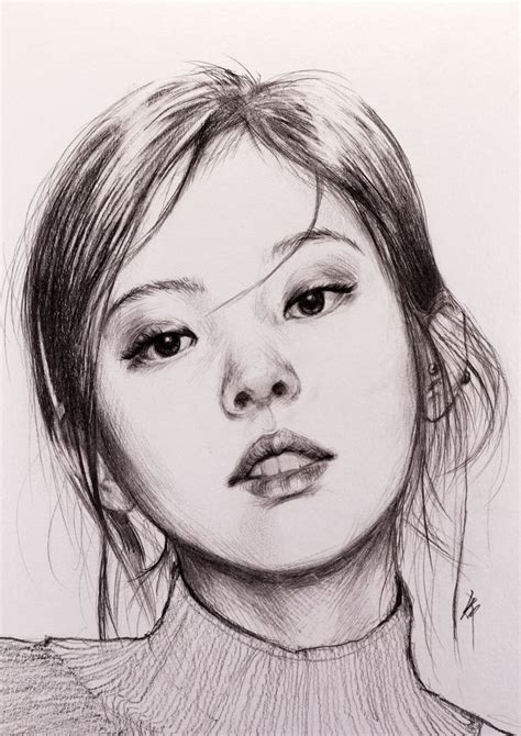 realistic pencil drawing of blackpink jennie kim Realistic Pencil ...