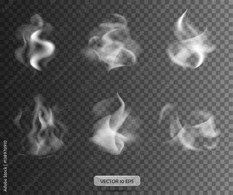 Smoke with black transparent background. Overlay. Vector illustration. Smoke isolated. Stock ...