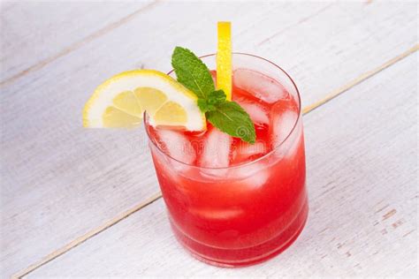 Campari and Vermouth Cocktail Stock Photo - Image of gimlet, lemon ...