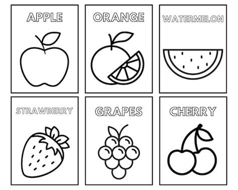 Fruits Coloring Pages For Kids To Print Out