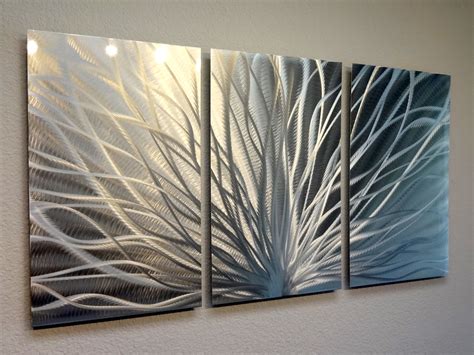 Radiance - 3 Panel Metal Wall Art Abstract Contemporary Modern Decor ...