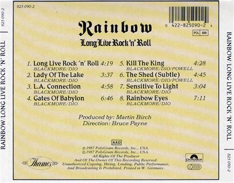 Rainbow - Long Live Rock N' Roll (1978)