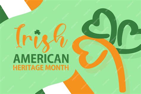 Premium Vector | Irish american heritage month annual celebrated in the united states